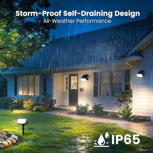 Solar Spot Lights Outdoor Waterproof (4 Count)