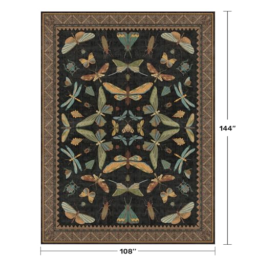 Large Black Rug for Living Room (108 Sq Ft)