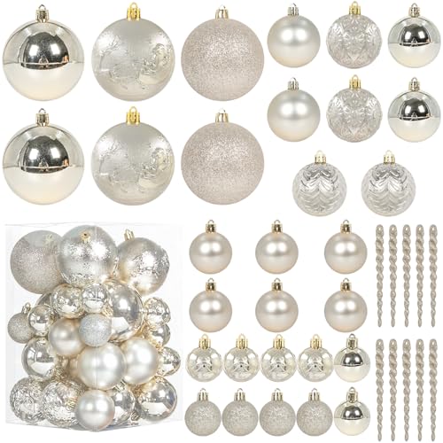 Christmas Ball Ornaments for Christmas Decorations (45 Count)