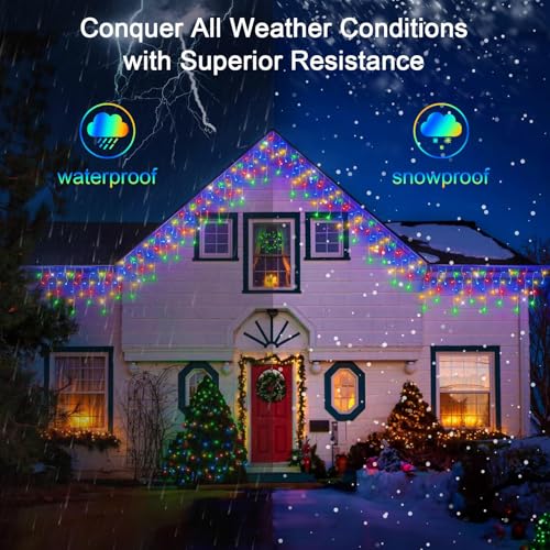 66FT 670 LED Christmas Lights 148 Ice Drops
