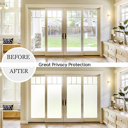 White Frosted Glass Window Privacy Film (24.19 Sq Ft)