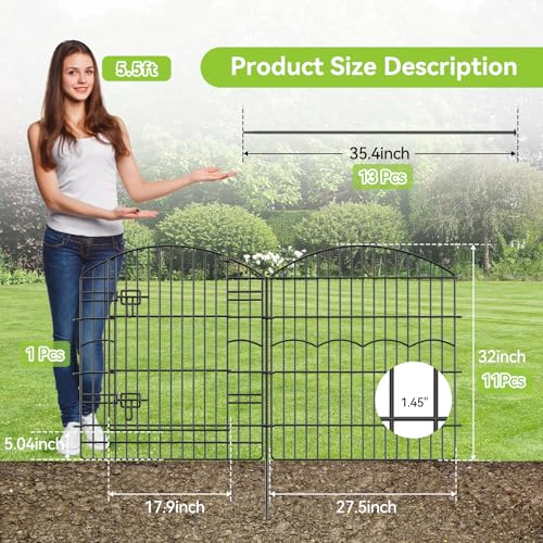 Decorative Garden Fence 12 Panels 26.8ft