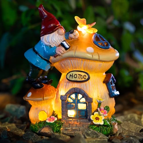 Garden Gnome Statues Figurine Lights