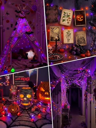 4 Pack Halloween Fairy Lights Battery Operated Timer (4 Count)