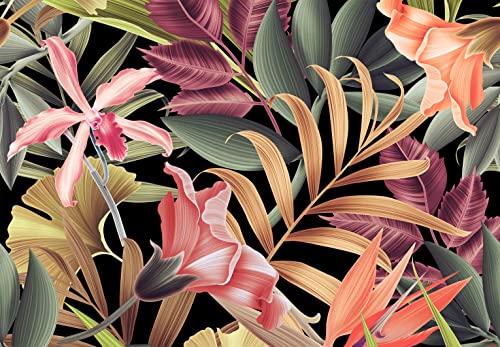 Banana Leaf Large Wallpaper Tropical Flower (110.1 Sq Ft)
