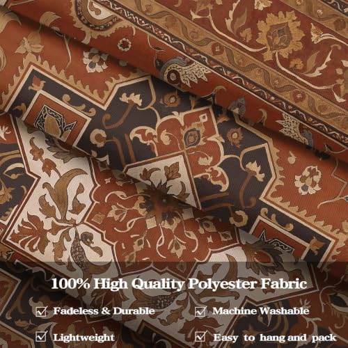 Vintage Floral Tapestry Wall Hanging Hippie Indian Bohemian Mandala Tapestry Aesthetic Retro Carpet Brown Small Tapestries for Mural Bedroom Living Room Dorm Decor 60 x 44 Inch