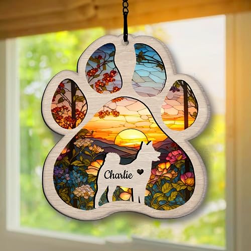 Personalized Shiba Inu Suncatcher Dog Memorial Gifts