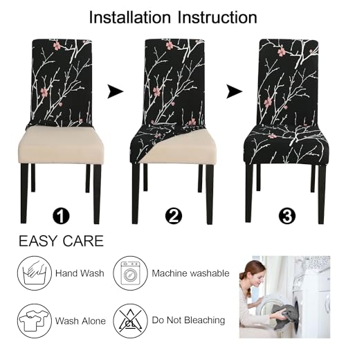 Pattern Chair Covers for Dining Room Set of 4