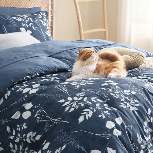 Floral Navy Comforter Set