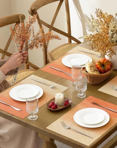 Woven Vinyl Fall Placemats Set of 4 (4 Count)