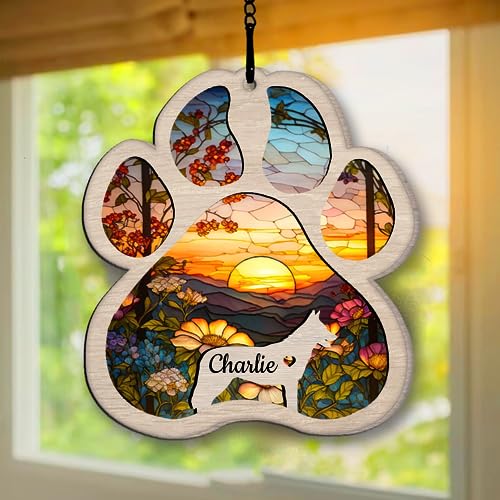 Personalized Czechoslovakian Wolfdog Suncatcher Dog Memorial Gifts