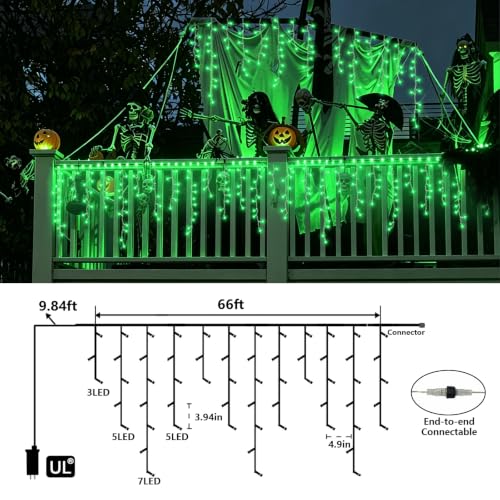 Green Halloween Lights (66 Foot)