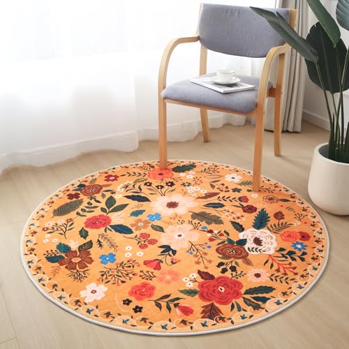 Round Area Rug 6ft Washable