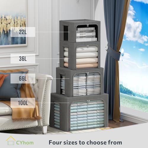 Clothes Storage Bins Box (2 Count)