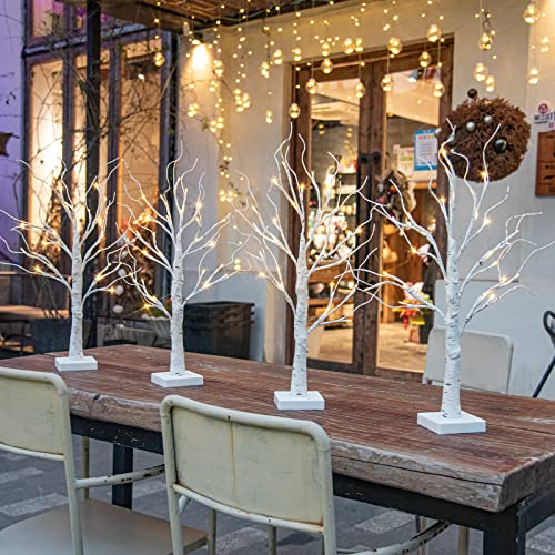 Home Decorations Light Up White Birch Tree Indoor Christmas Decor