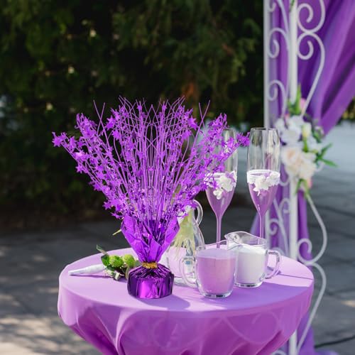 18 Pcs Purple Foil Spray Centerpiece Table Decoration for Halloween