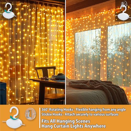 2 Pack 300LED Fairy Curtain Lights (2 Count)