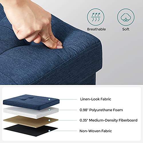 30 Inches Folding Storage Ottoman Bench