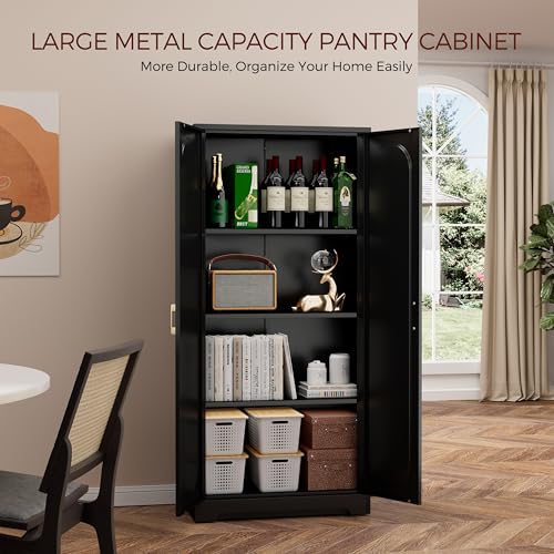 60" Tall Metal Storage Cabinet with Doors