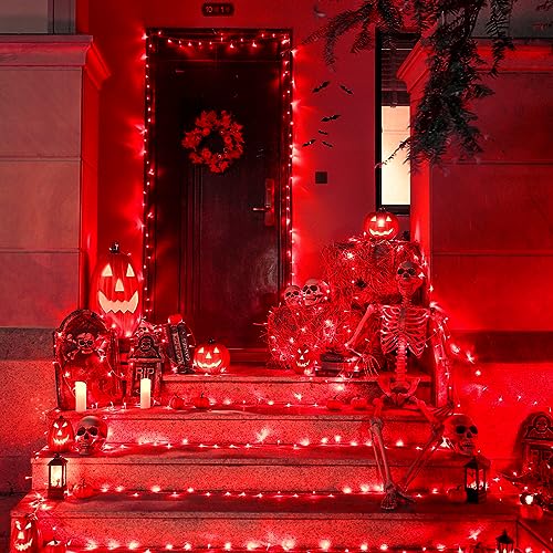 163 FT 500 LED Red Halloween String Lights Indoor Outdoor (163 Foot)