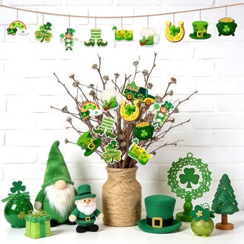 80PCS Wooden St. Patrick's Day Ornaments to Paint Shamrock Cutout Decorations (80 Count)