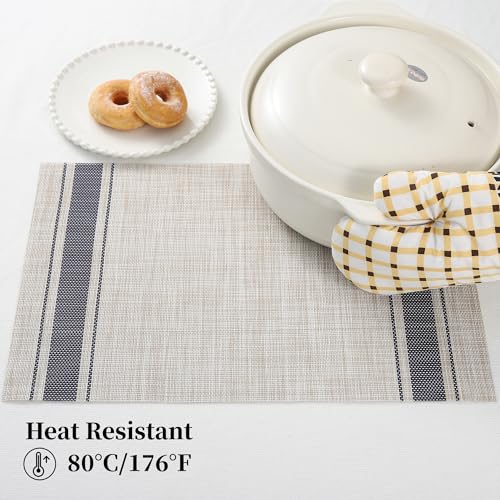 Khaki Blue Placemats (4 Count)