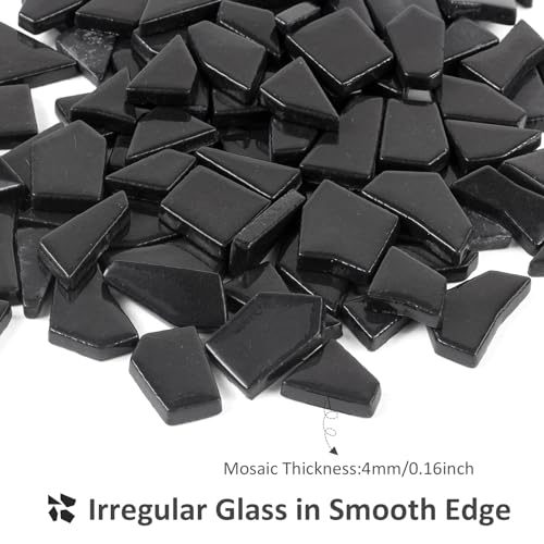 Gray Glass Mosaic Tiles for Bulk (7.05 Ounce)