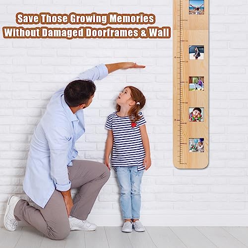 Solid Wood Growth Chart for Kids with Picture Frames