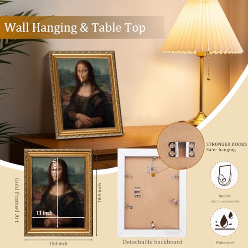 Vintage Gold Framed Wall Art for Home Decor