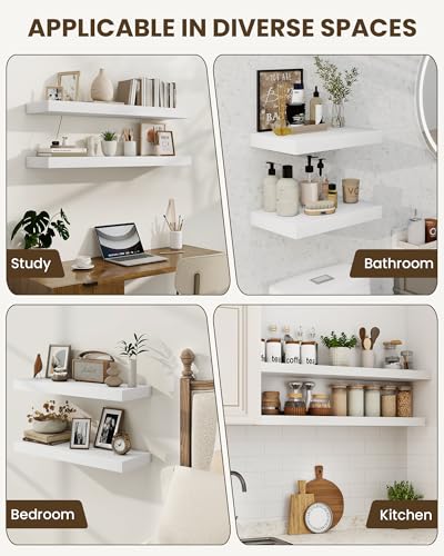 16" Floating Shelves for Wall (2 Count)