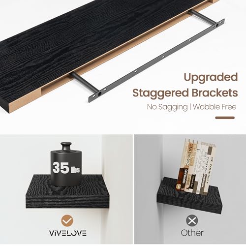 Floating Shelves 9 inch Deep 24”Long Set of 2 (2 Count)