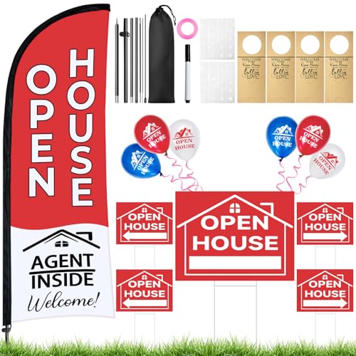 44 Pcs Open House Signs for Real Estate Agent Supplies (44 Count)