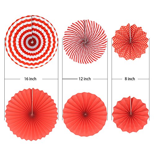 6 Pack Red Party Decorations