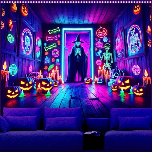 UV Reactive Halloween Tapestry