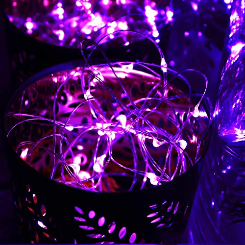 6 Pack 7Ft Starry String Lights No Remote Fairy String Lights 20LEDs Purple (6 Count)
