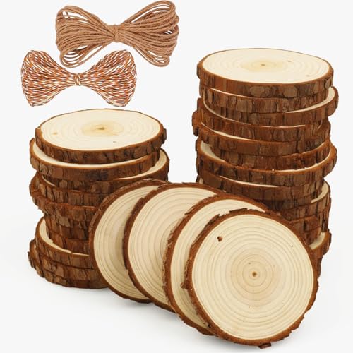 Natural Wood Slices 30 Pcs 2.4 (30 Count)