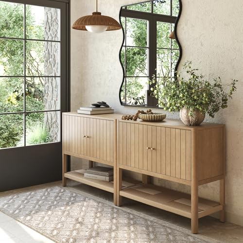 Meads Mid Century Modern Cabinet or TV Stand with Doors (2 Count)
