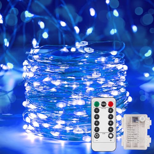 2 Pack 16.4 Ft. Battery Operated Outdoor String Lights with Remote & Timer (2 Count)