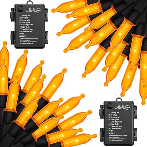100 LED Orange Halloween Lights (50 Count)