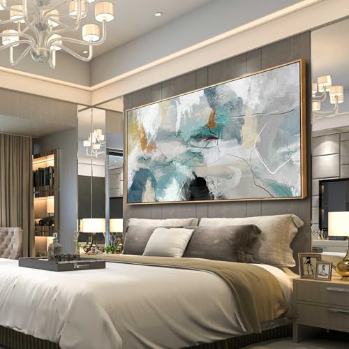 Large Canvas Wall Art Minimalist Decor Living Room Pictures Grey Wall Decor Hand Painted Artwork for Bedroom Kitchen Hotel Wall Decoration 30x60 Inch