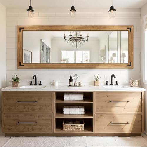 Wood Framed Full Length Mirror for Wall