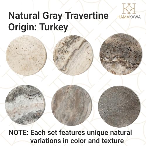 Natural Marble Coasters Set of 4 (4 Count)