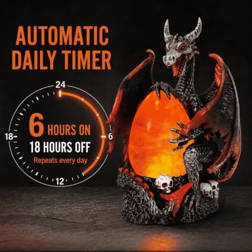 Fire Dragon Snow Globe with Glitter