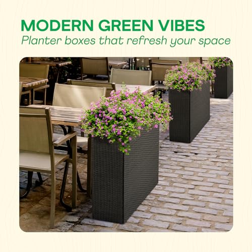 Rattan Wicker Planters for Outdoor