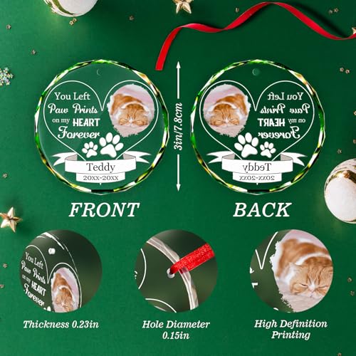 Personalized Memorial Pet Glass Ornament