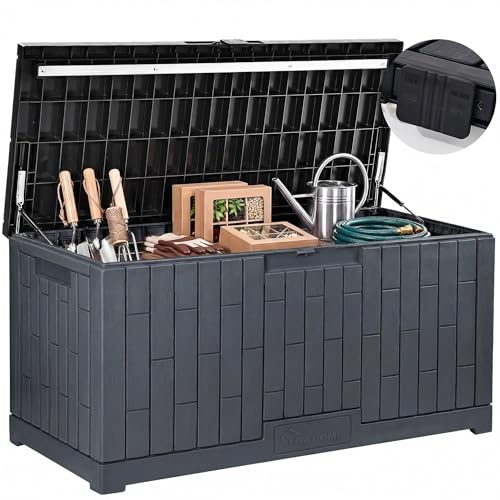 Large Deck Box 120 Gallon Resin Outdoor Storage Box