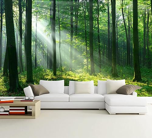 Green Forest Woodland Wallpaper Nature Landscape Tree Wall Mural (99.33 Sq Ft)
