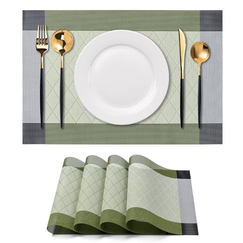 Placemats Set of 4 Washable Indoor (4 Count)