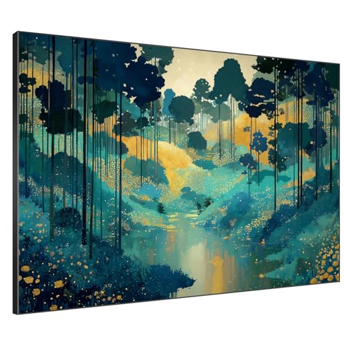 60"x72" Extra Large Framed Wall Art Whimsical Fantasy Forest
