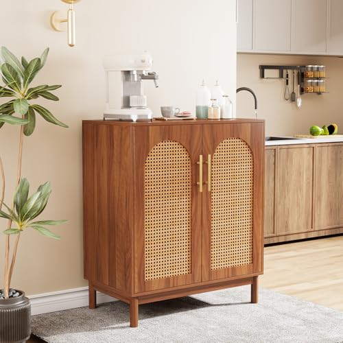 Set of 2 Rattan Sideboard Buffet with Storage (2 Count)